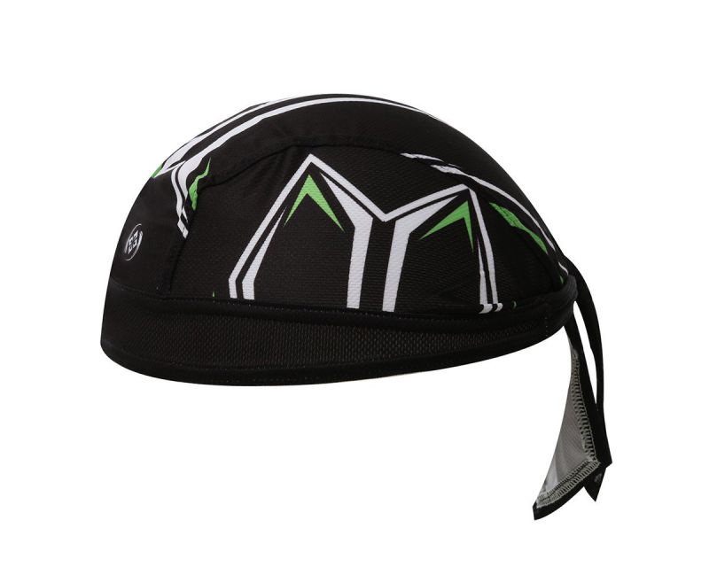 Custom Made Logo Printed Cotton Black Sports Biker Cap Bandana Headwrap