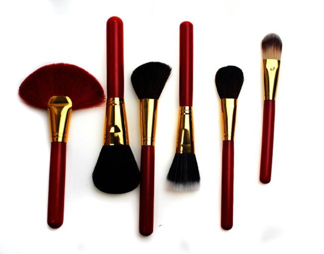 Red Series Beauty Equipments Red Handle Red Hair Makeup Brushes