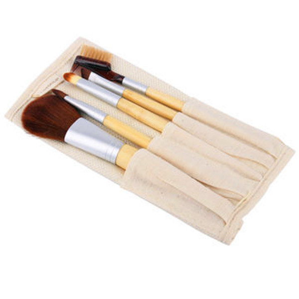 5PCS Bamboo Handle Synthetical Eyebrow Brush Disposable