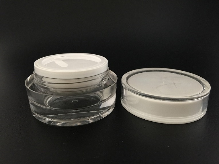 Customerized Acrylic Round Cream Jars for Cosmetic Packaging