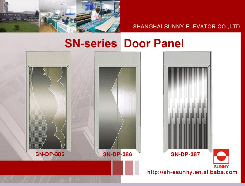 Elevator Door Panel with Etching Stainless Steel (SN-DP-319)