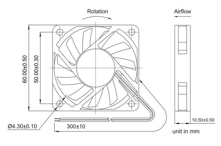 High Air Impedance Axial Fan DC6010 Cooling Fan for High Temperature Environment