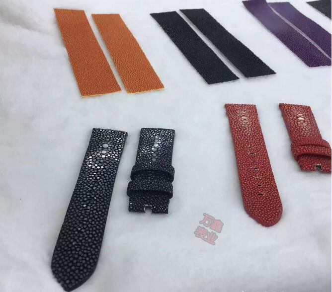 Yxl-754 Genuine Devil Stingray Skin Leather Watch Strap