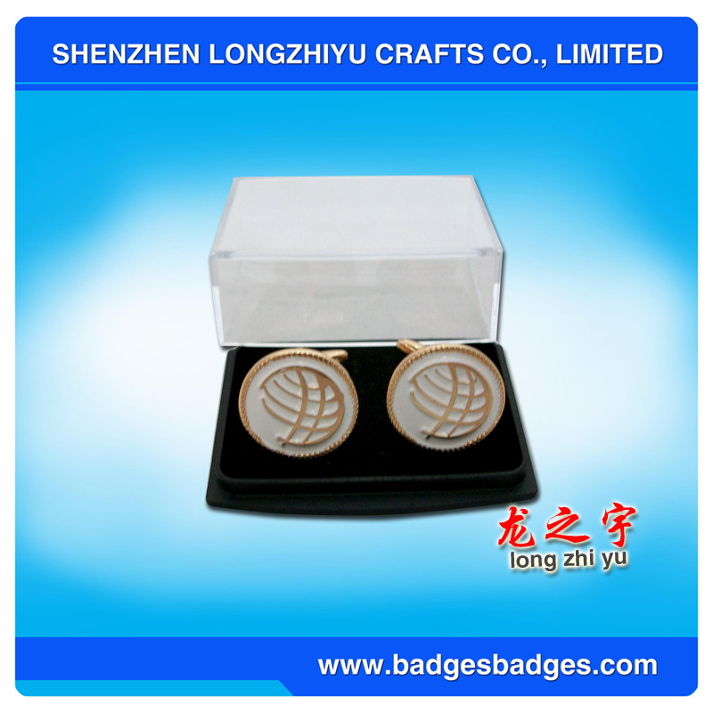 Elegant Design Cuff Links with Customer's Logo Design Printing Cufflinks Set