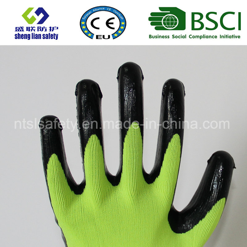 13G Polyester Shell with Nitrile Coated Work Gloves (SL-N110)