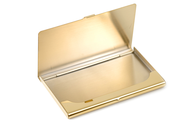 Engraved Polished Brass Business Card Case - Free Engraving