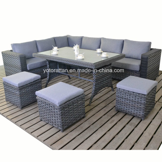 Wicker Furniture Sofa Set with Table (1504)