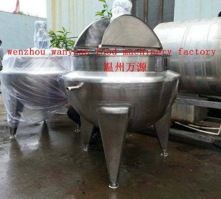 Steam Heating Vertical Cooking Pan Jacketed Kettle