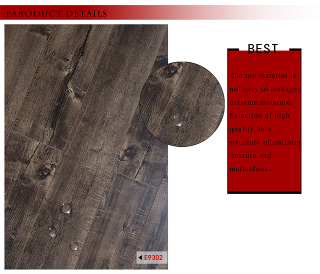 Wax Coating Eir HDF Laminated Wood Flooring