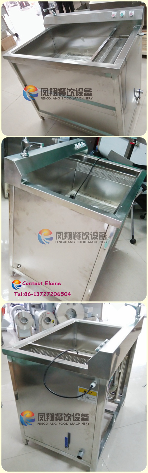 200-300kg/H Automatic Commercial Ozone Fruit and Vegetable Washer