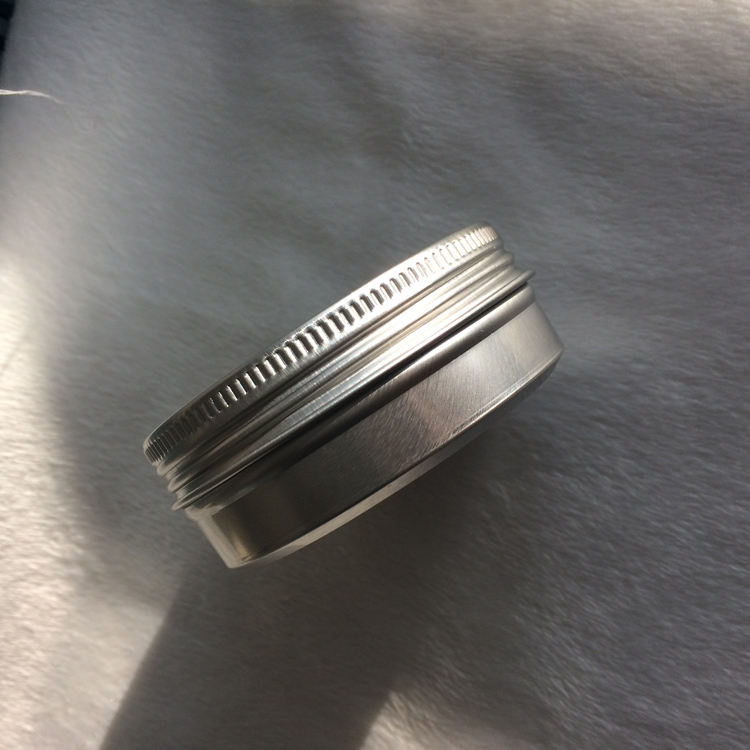 Silver Aluminum Tin with Screw Lid