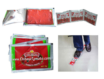 70 G Fiorini Brand Sachet Tomato Paste of 2016 New Crop Double Concentrated Tomato