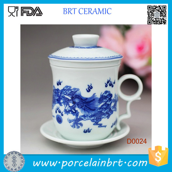 Chinese Hot Selling Porcelain Cup with Ceramic Lid