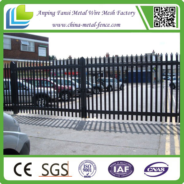 Galvanized Steel Perimeter Security Palisade Fence for UK Market