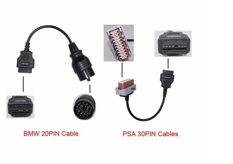 Obdii 8 Pieces Diagnostic Cables Full Set Adapters for Tcs Cdp PRO Cars