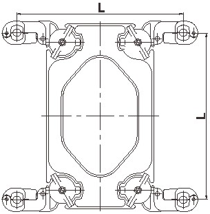 Long Distance Four Split Conductor Damper Spacer