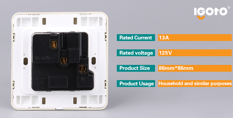 3*3 13A Switched Socket with Neon