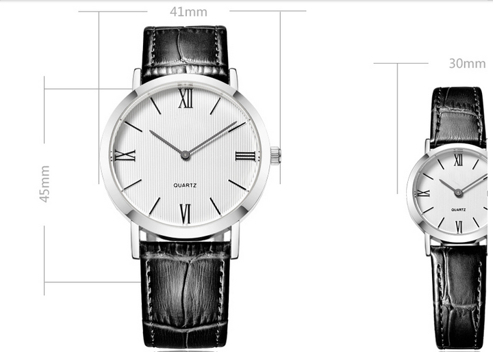 Water Resistant Japan Movement Couple Watches