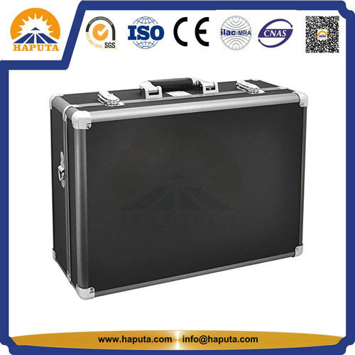 Black DJ Flight Aluminum Tool Case with Egg Sponge (HT-3001)