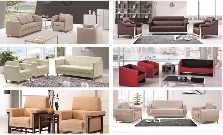 Contemporary Design Various Colours Reception Premium Leather Sofa Set for Wholesale