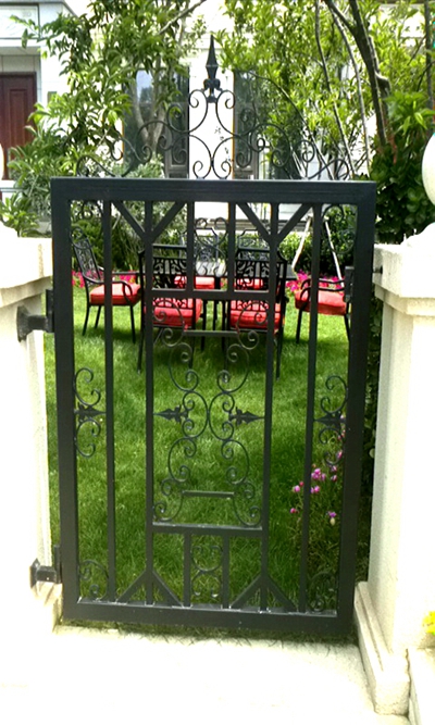 Ornamental Iron Fence and Gate for Kindergarten