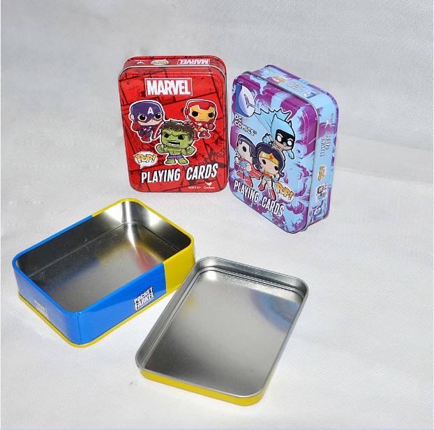 Custom Play Card Packaging Tin Box with Hinged Lid