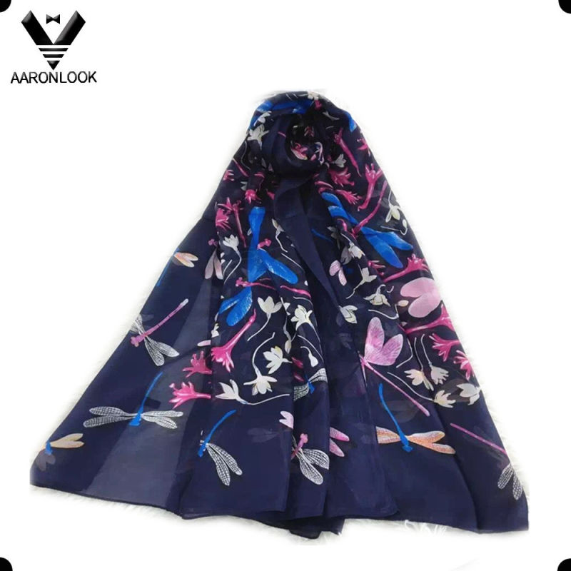 2016 New Fashion Design Silk Dragonfly Summer Spring Scarf