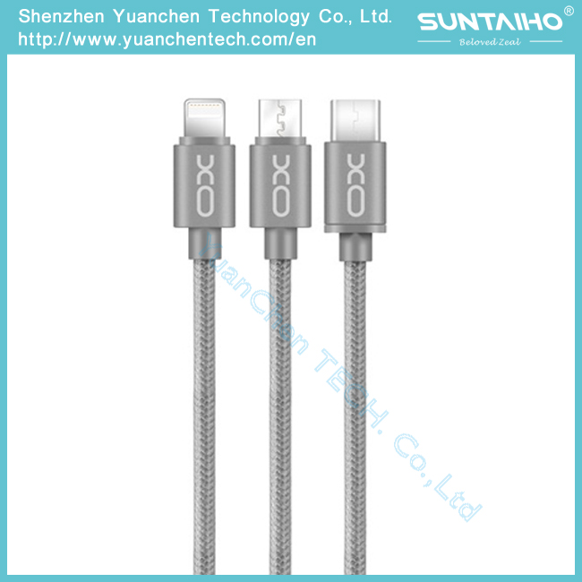 3 in 1 Charging USB Data Cable for Tablet/Android/iPhone6