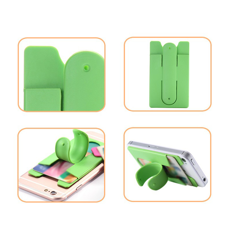 Touch U Shape Silicone Phone Stand Holder with Card Slot