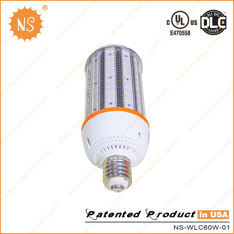 UL Dlc IP64 6000k E39 E40 9000lm 60W LED Corn COB Light