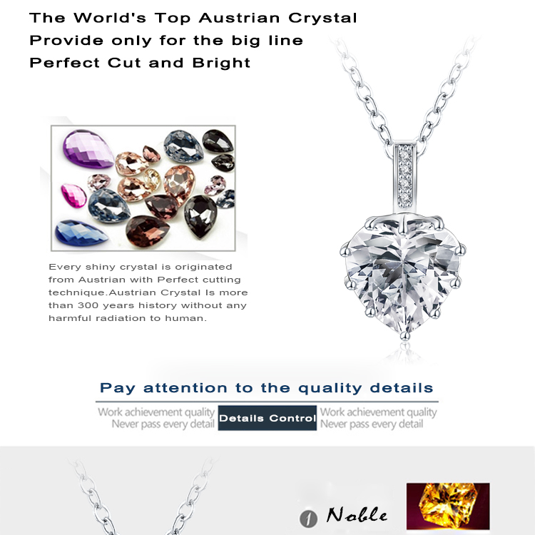 Silver Plated CZ Diamond Heart Bridal Necklaces Fashion (CNL0224-B)