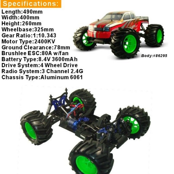 Toys&Hobbies 1/8 Scale Electric Firelap RC Car