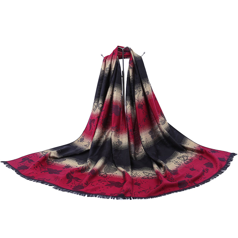 Women's Butterfly Style Woven Long Scarf