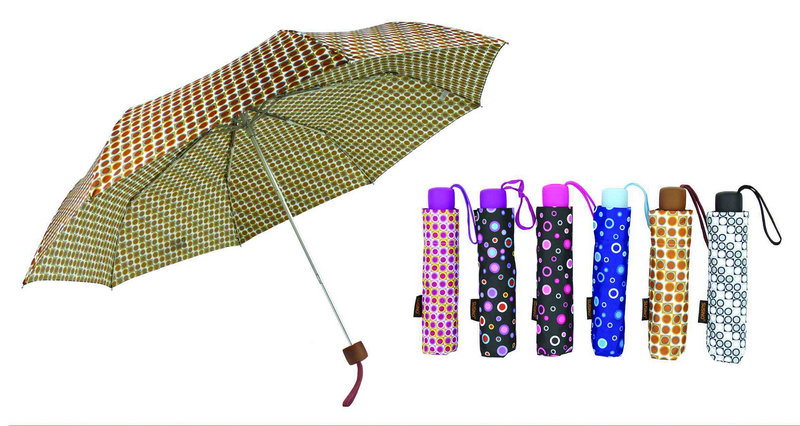 Colorful DOT 3 Fold Windproof Auto Umbrellas (YS-3FA22083962R)