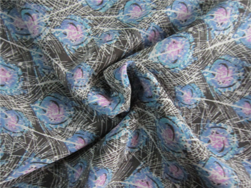 50d Polyester Crepe Chiffon Printing Fabric for Garment (XSC013)