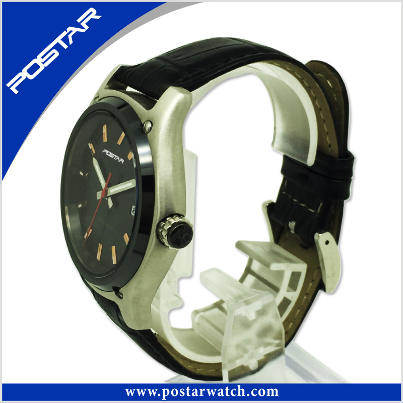 Manufacturer Custom Logo OEM Brand Sport Men's Leather Watch with High Quality