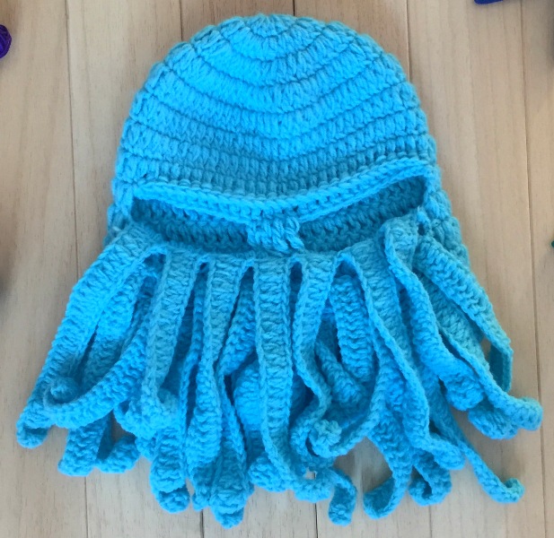 Unique Octopus Mask Hand Made Knitting Knitted Winter Hat