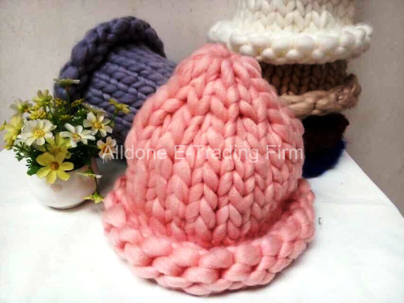 100% Hand Knitting Knitted Hat Beanie