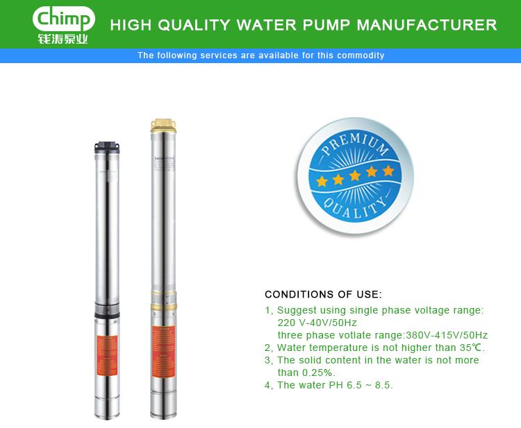Chimp SD Series Multistage High Pressure Deep Well Submersible Electric Water Pump