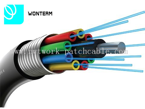 Fiber Optic Cable 2-288cores GYTS/GYTA Fiber Cable PE Outer Sheath Black