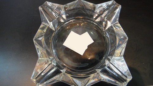 High Quality Daily-Use Glassware Tableware Decal Triangleglass Ashtray Kb-Jh06152