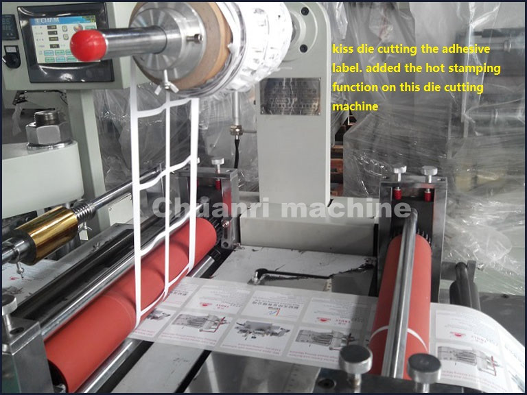 Single Side Adhesive Paper Label Die Cutter Machine