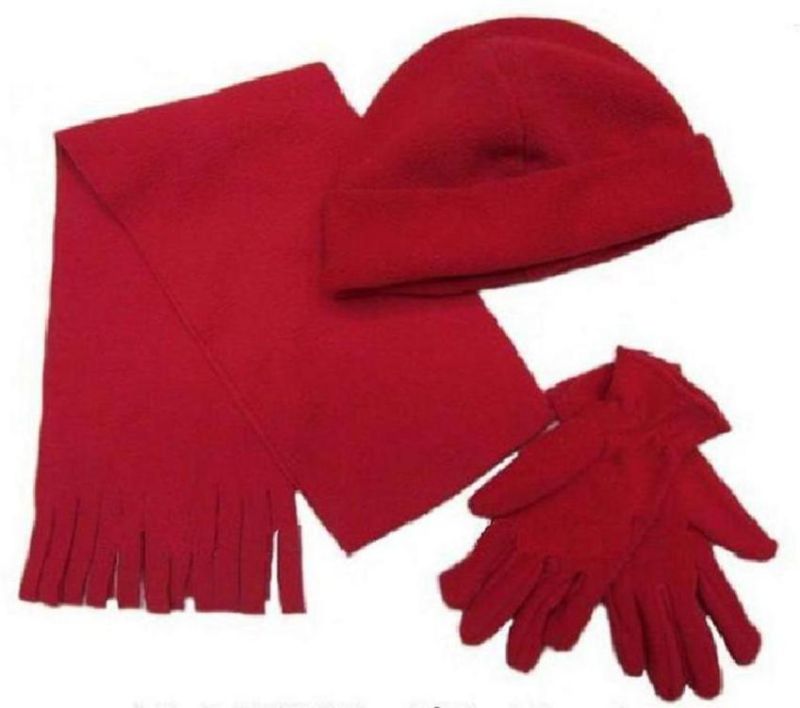 Plain 3 Set for Winter (hat + gloves + scarf)