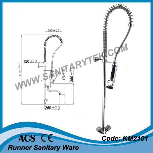 Wall Mounted Pre-Rinse Kitchen Sink Faucet (KM2103)