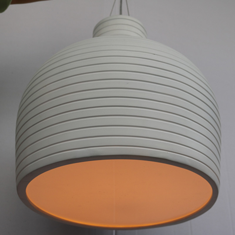 European Simple Fiber Glass Round Pendant Lamp for Hotel