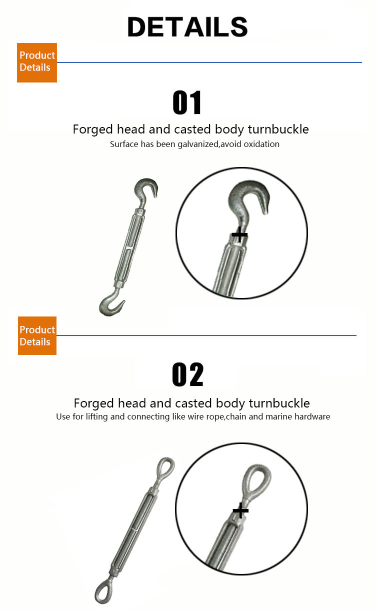 JIS Type Heavy Duty Wire Rope Turnbuckle