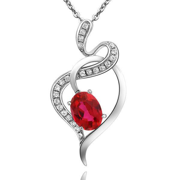 Spirit of The Dance Jiao Niang Red Ruby Pendant 925 Silver Jewelry