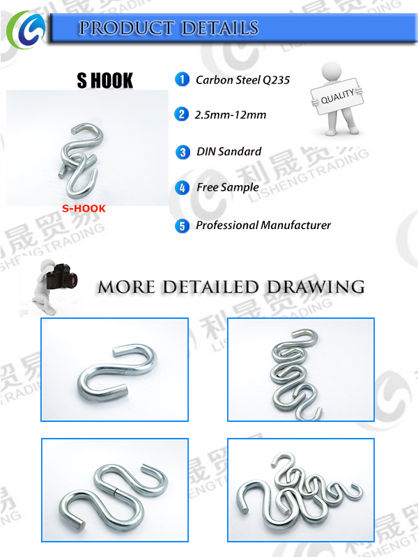 Bulk Zinc Plated/Galvanized S Hook