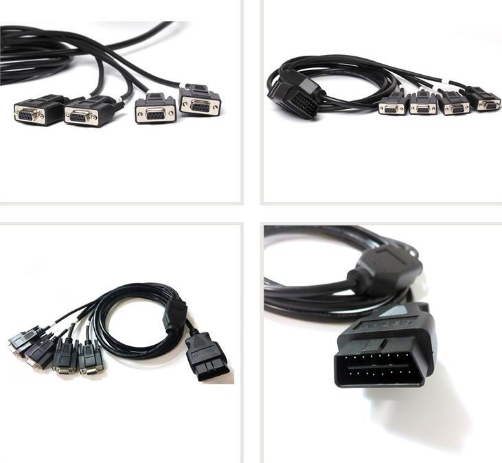 16pin Male to 4 dB9 Interface RS232 Wired Cord Diagnose Serial Port Cable