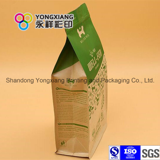 Laminated Paper Quad Bottom of Packaging Bag for Pet Food